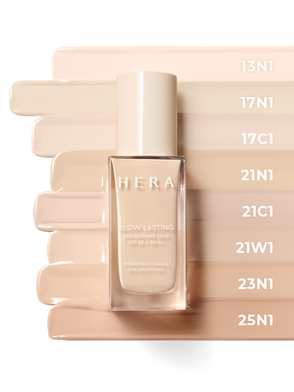 HERA GLOW LASTING FOUNDATIONHERA GLOW LASTING FOUNDATION 13N1/17N1/17C1/21N1/21C1/21W1/23N1/25N1